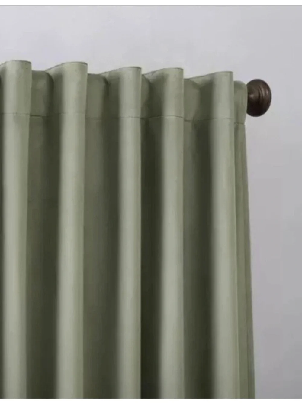 2 panels 50x96 Sun Zero Blackout Amherst Velvet Back Tab Curtains Moss Green
